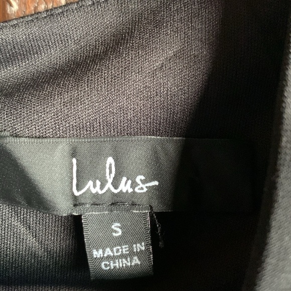 New Lulus womens Marley Dress Black Ruched Long Sleeve size small dark fairy - Picture 9 of 10